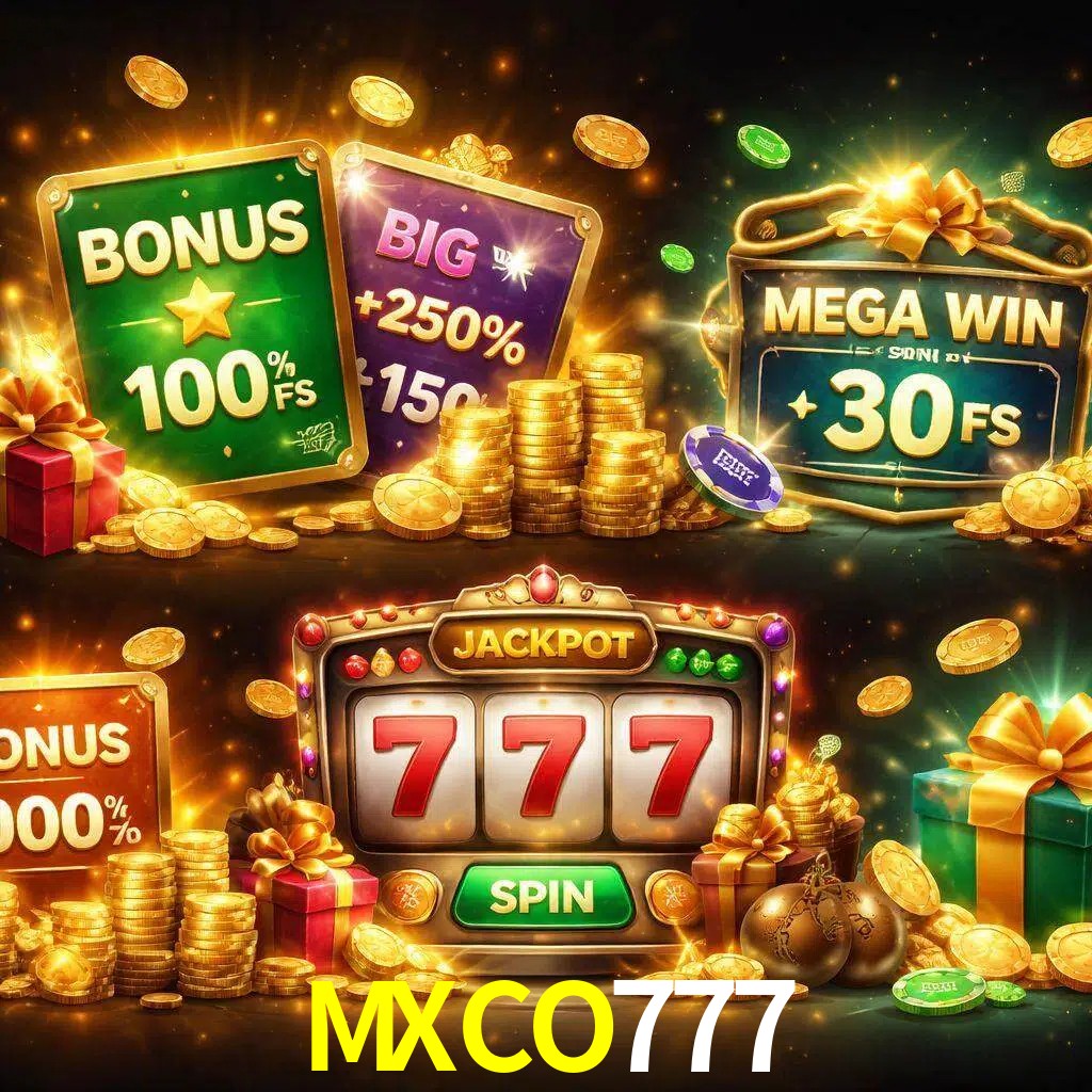 Tipos de bonos MXCO777 incluyendo recompensas de bienvenida y promociones continuas