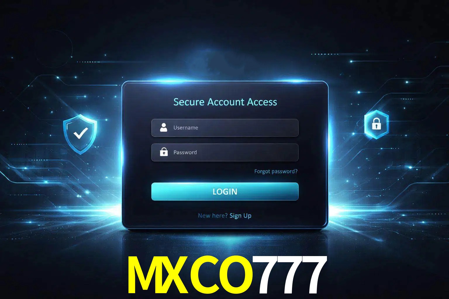 Pantalla de inicio de sesión de cuenta MXCO777 para usuarios en México
