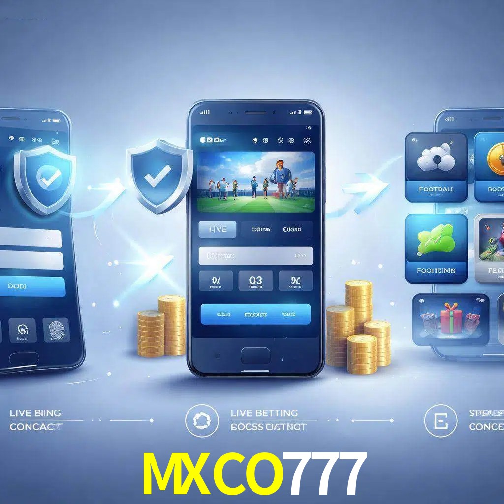 Pasos de acceso a la app MXCO777 en pantalla de teléfono móvil